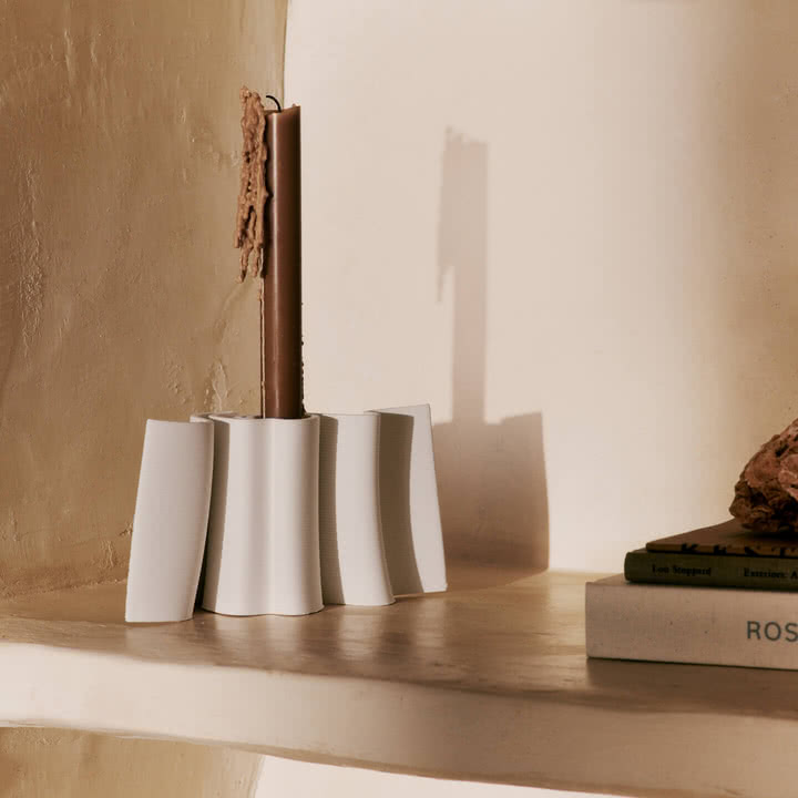 Ferm Living - Dedali Bougeoir, blanc cassé