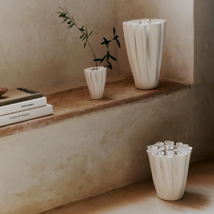 Ferm Living - Dedali Vases, blanc cassé
