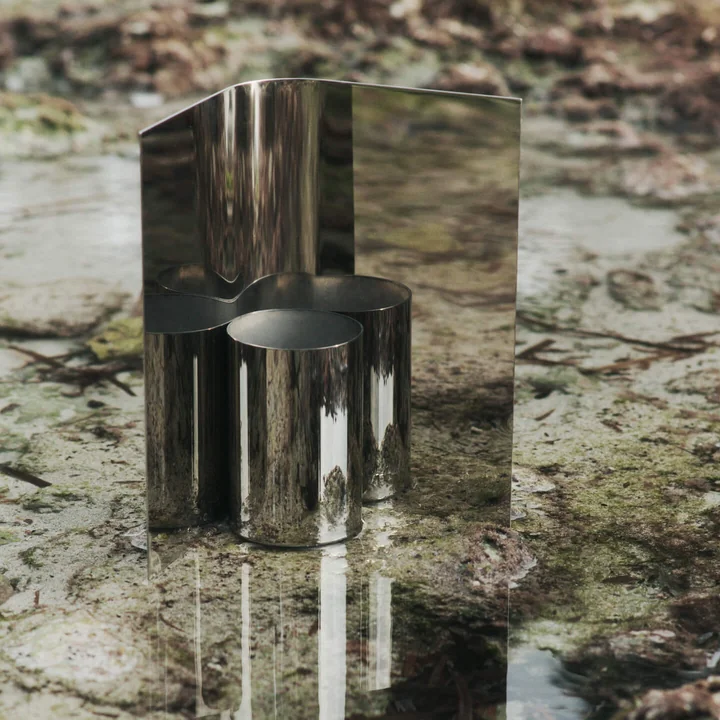 Ferm Living - Eddy Vase, H 29 cm, acier inoxydable poli