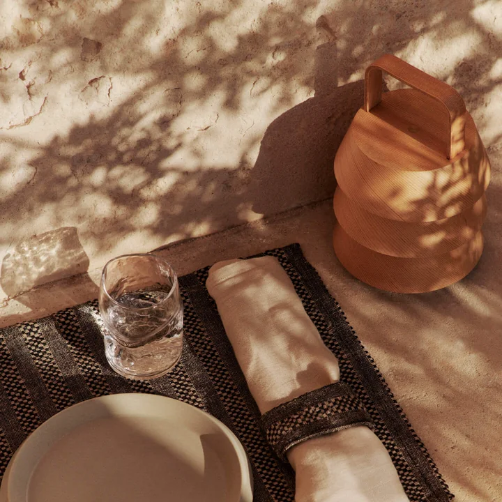 Ferm Living - Luver LED Lampe de table avec accu, nature