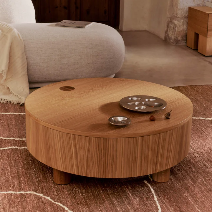 Ferm Living - Table de rangement Olles, chêne naturel