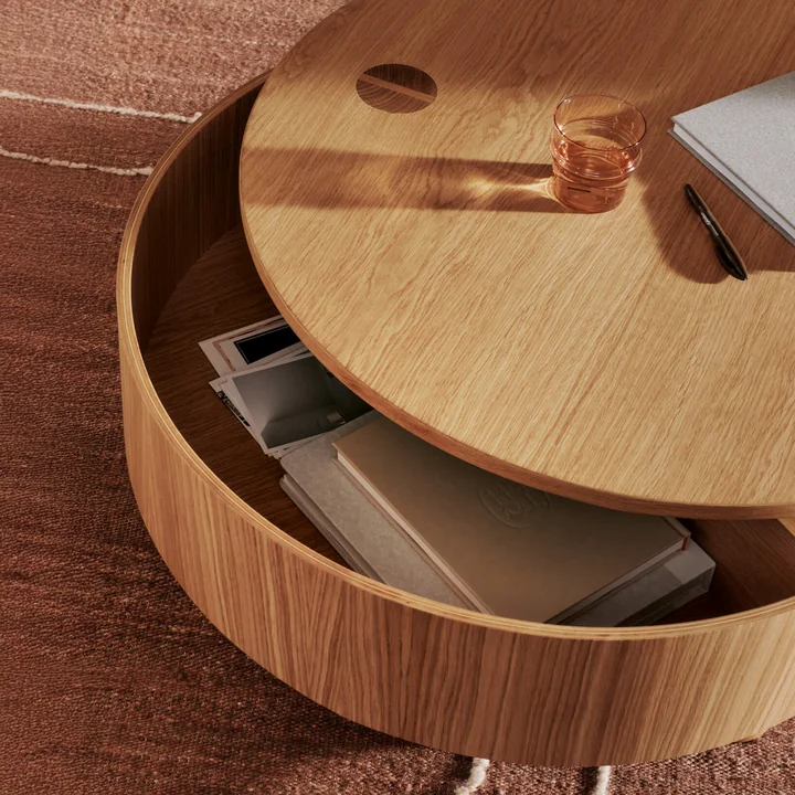 Ferm Living - Table de rangement Olles, chêne naturel