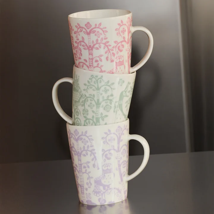 Iittala - Taika tasse avec anse, 0.4 l, rose / sauge / violet clair