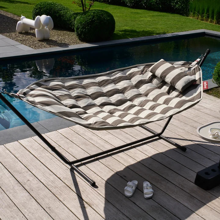 Fatboy - Headdemock Superb avec coussin, structure noir / cacao rayé