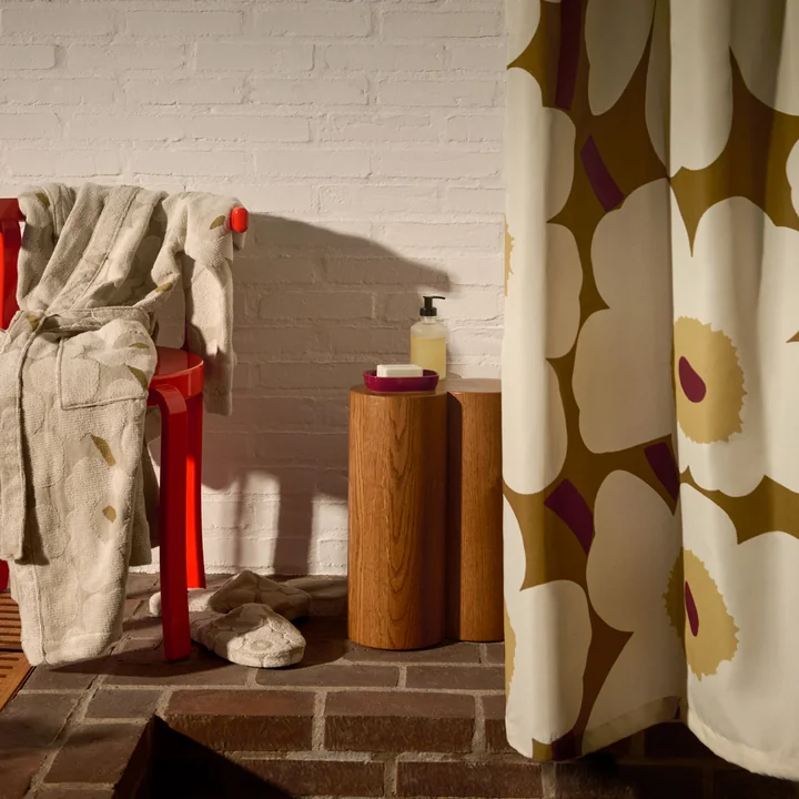 Marimekko - Unikko Set d'accessoires de salle de bain, bourgogne