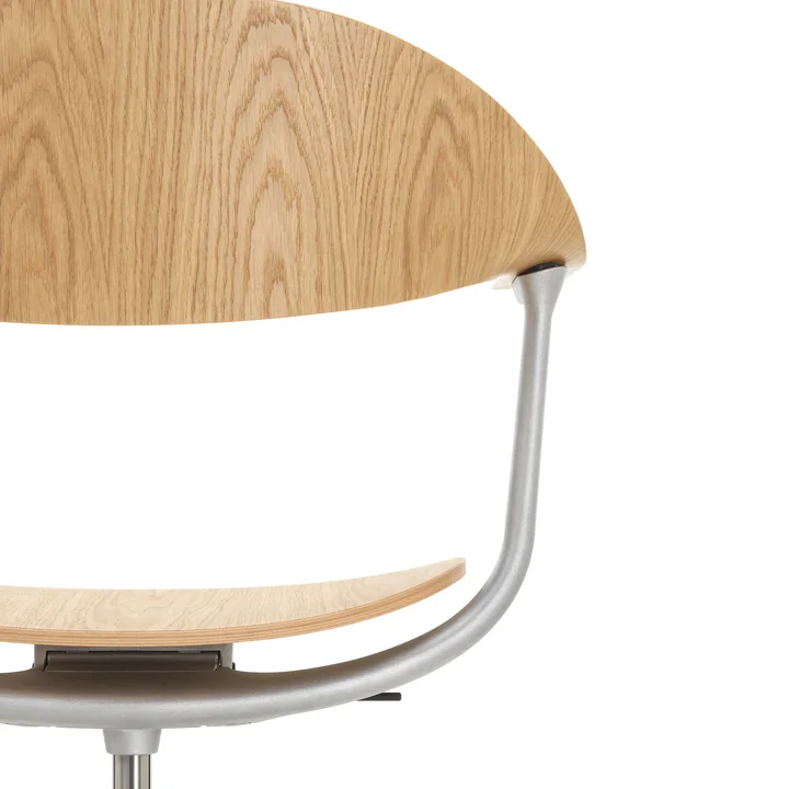 Vitra - Mynt Chaise de bureau, chêne naturel / aluminium sablé