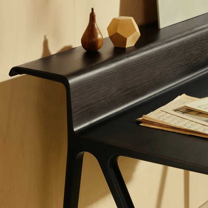 Vitra - Courier Bureau, chêne foncé / noir profond