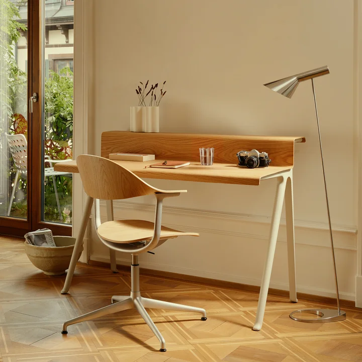 Vitra - Courier Bureau, chêne clair / craie