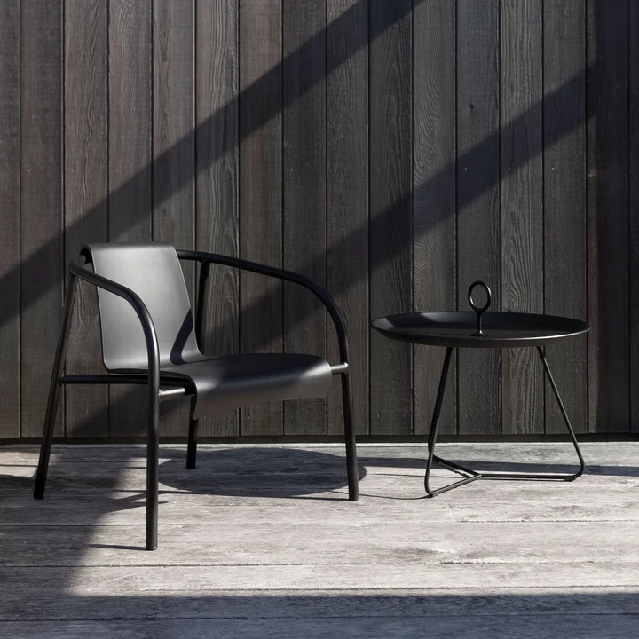 HOUE - Eyelet Table d'appoint, Ø 45 cm, noir