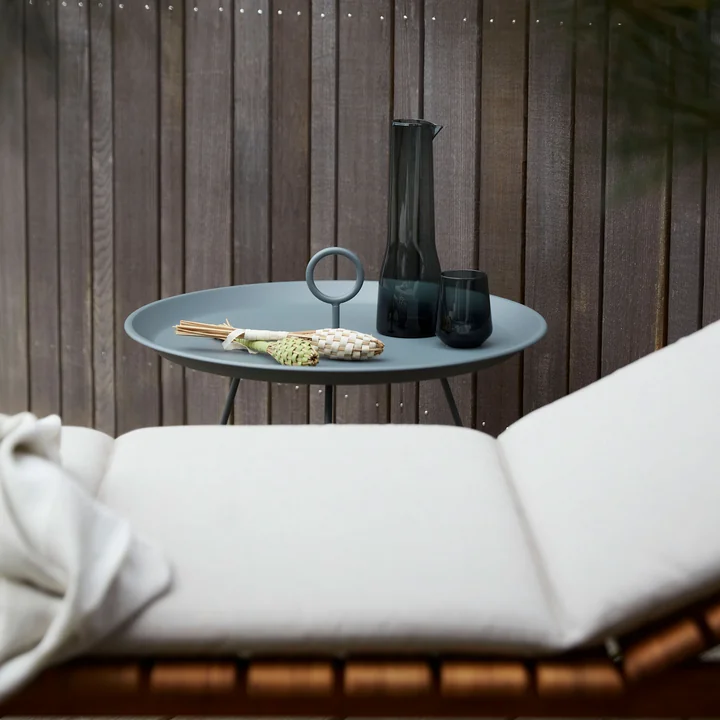 HOUE - EYELET Table d'appoint, Ø 45 cm, gris foncé