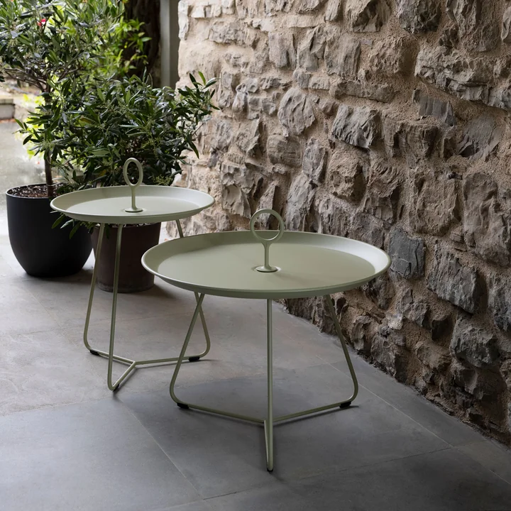 HOUE - EYELET Table d'appoint, Ø 45 cm, pistache