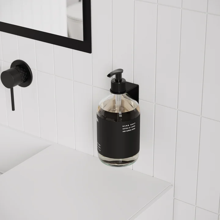 Nichba Design - Support mural pour savon, noir