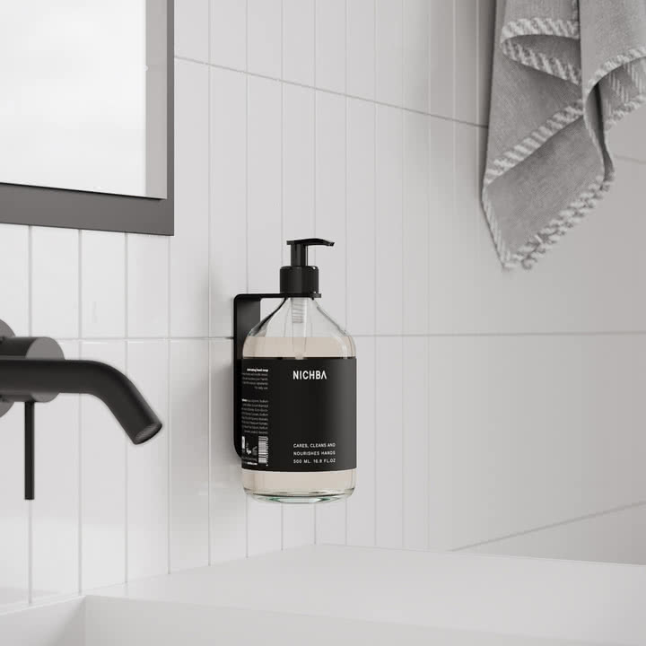 Nichba Design - Support mural pour savon, noir