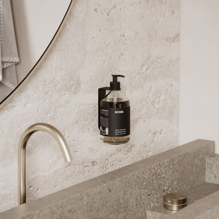 Nichba Design - Support mural pour savon, noir