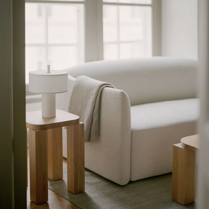 New Works - Margin Lampe de table LED portable avec batterie, blanc