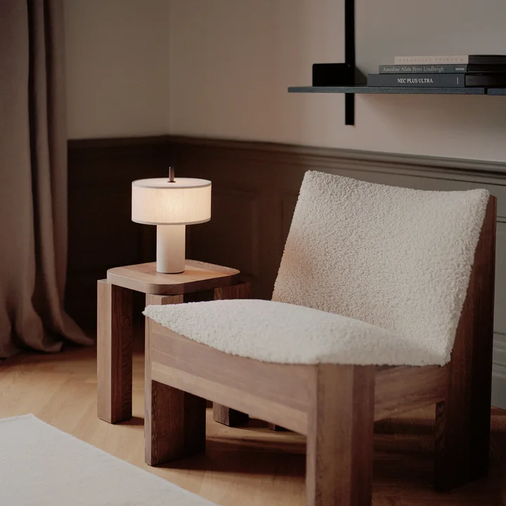 New Works - Margin Lampe de table LED portable avec batterie, beige