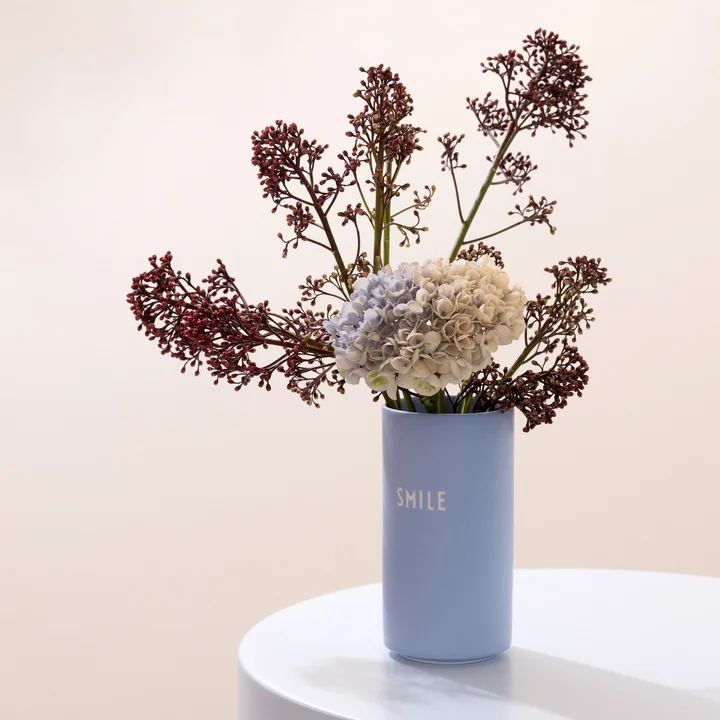Design Letters - AJ Favourite Vase en porcelaine, Smile / dusty blue