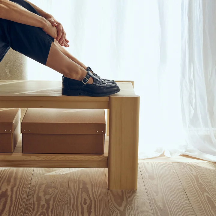 Form & Refine - Beam Banc, 112 cm, pin laqué mat