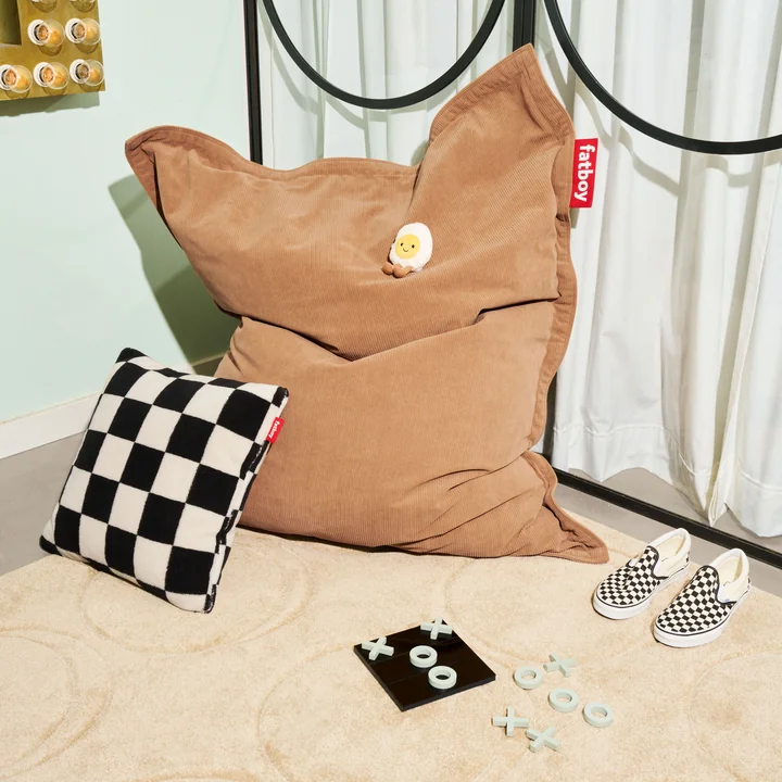 Fatboy - Recyclé Original Slim Cord Pouf, teddybear