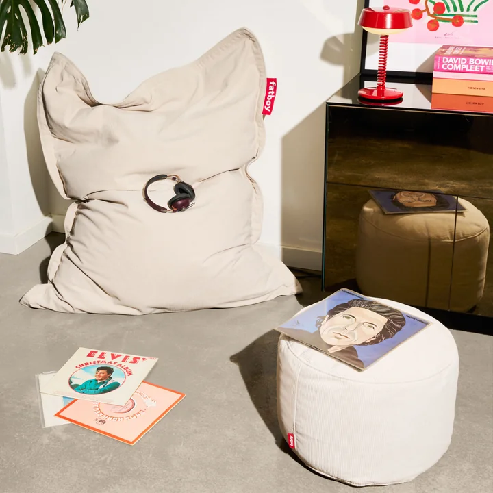Fatboy - Recyclé Original Slim Pouf en velours côtelé