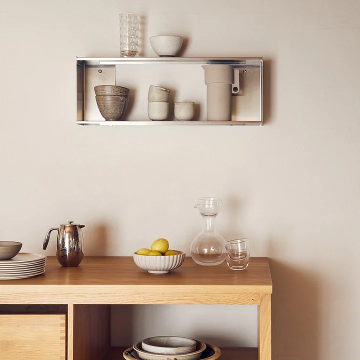 Form & Refine - Taper Étagère murale, 25 x 70 cm, acier inoxydable