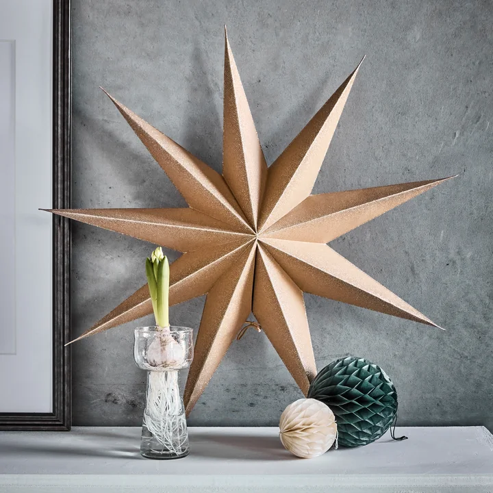 House Doctor - 9 Point Étoile de Noël, nature / champagne