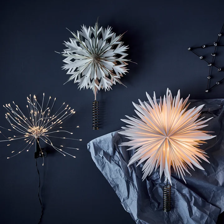 House Doctor - Étoile de Noël Alsta, Ø 25 cm, blanc / or