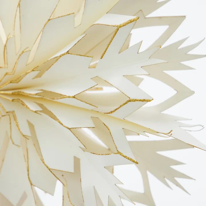 House Doctor - Étoile de Noël Alsta, Ø 25 cm, blanc / or