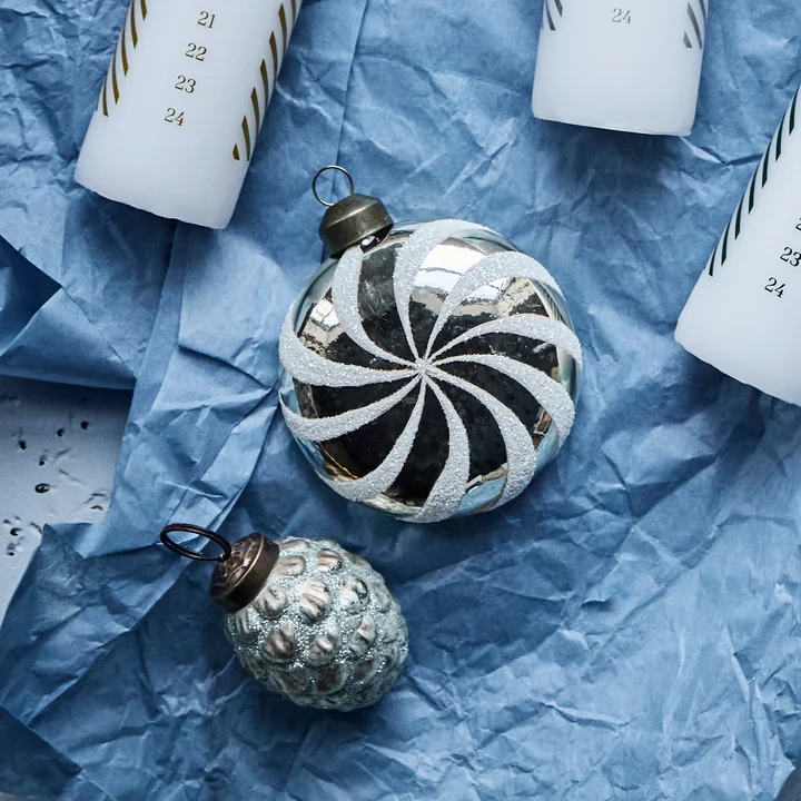 House Doctor - Cone Ornements, Ø 4 cm, argent antique