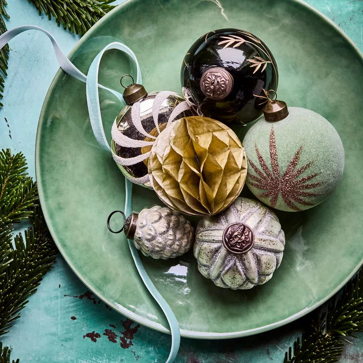 House Doctor - Cone Ornements, Ø 4 cm, argent antique