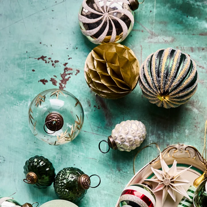 House Doctor - Cone Ornements, Ø 4 cm, argent antique