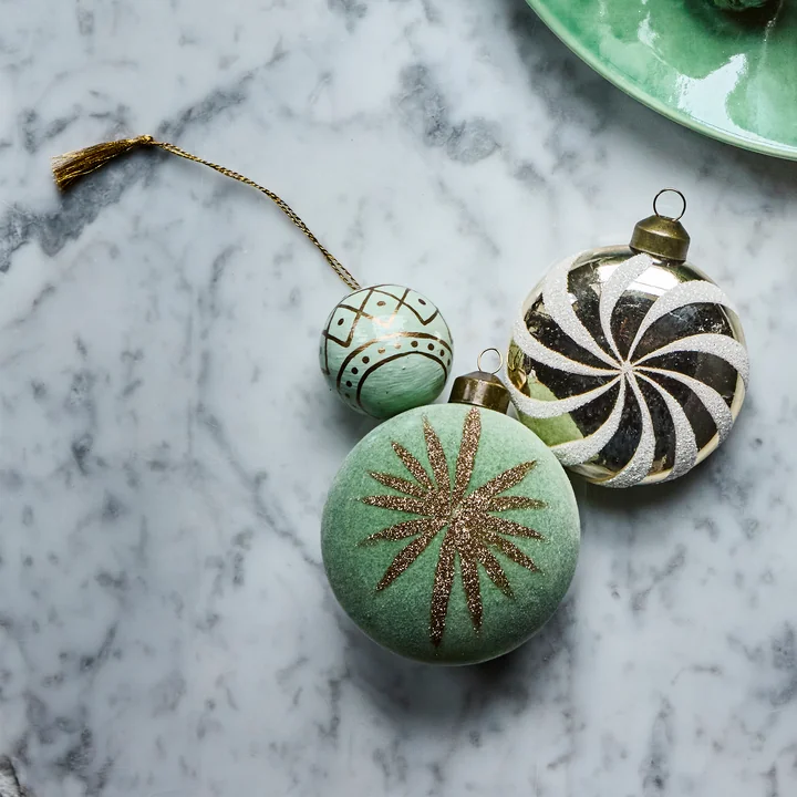 House Doctor - Mach Ornement, Ø 4 cm, vert menthe