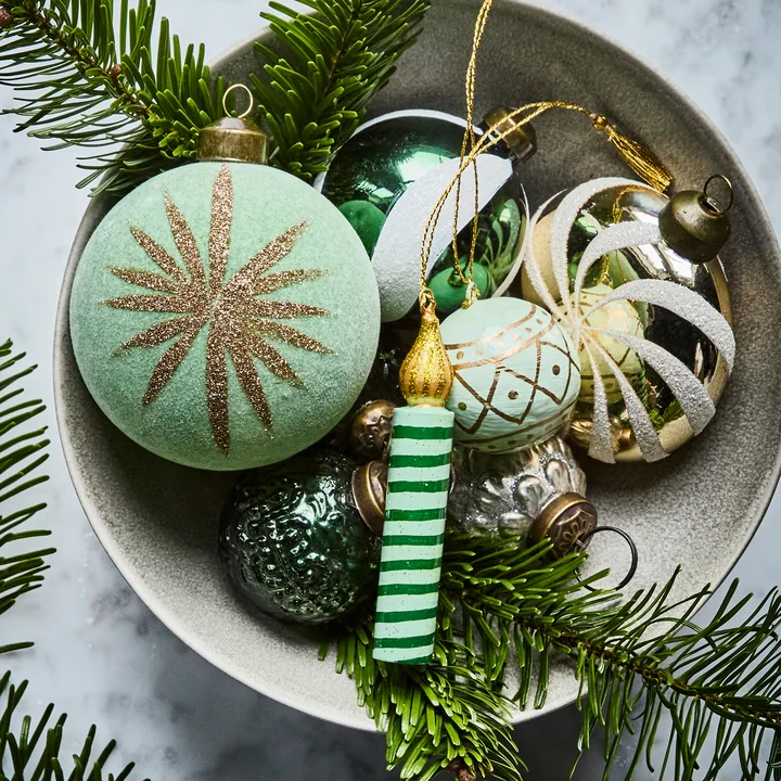 House Doctor - Mach Ornement, Ø 4 cm, vert menthe