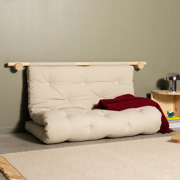 Karup Design - Hooked 135 Canapé-lit avec matelas Bravo 135 x 200 cm, lin