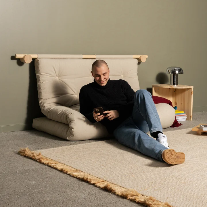 Karup Design - Hooked 135 Canapé-lit avec matelas Bravo 135 x 200 cm, lin