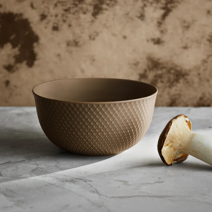 Lyngby Porcelæn - Rhombe Coupe Ø 1 7. 5 cm, clay