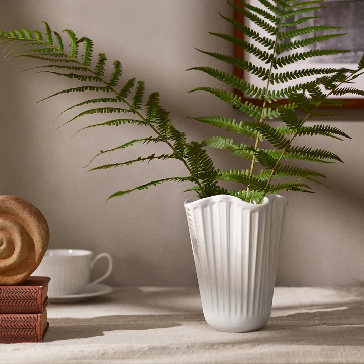 Kähler Design - Hammershøi Unfold Vase, H 16,5 cm, blanc