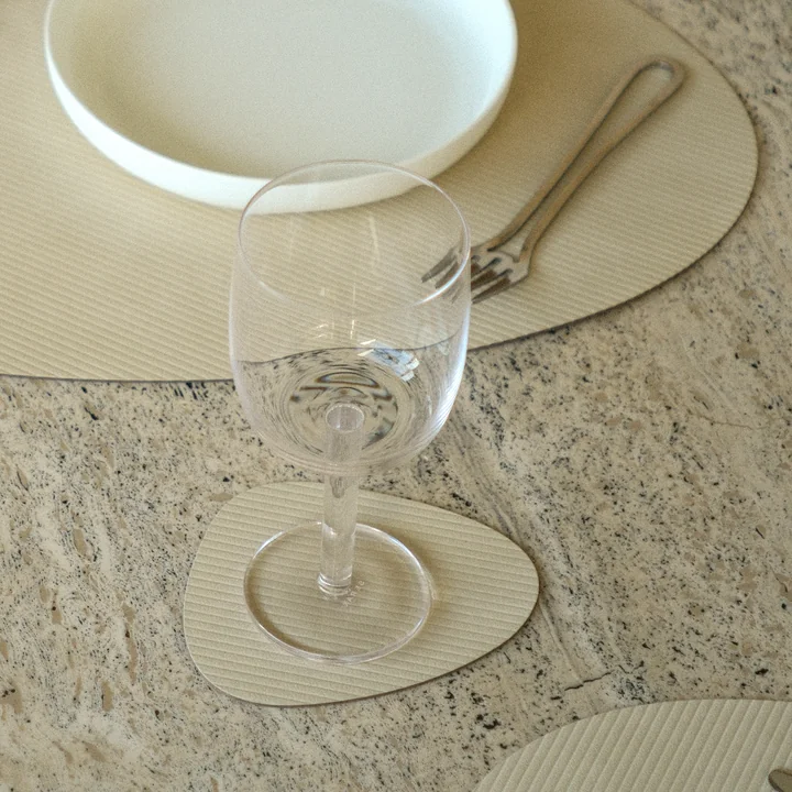 Lind DNA - Glasuntersetzer Curve , Corduroy vanille