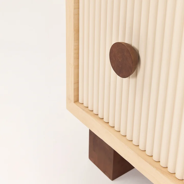 Nobodinoz x Heju - Table de nuit H 52 cm, frêne naturel