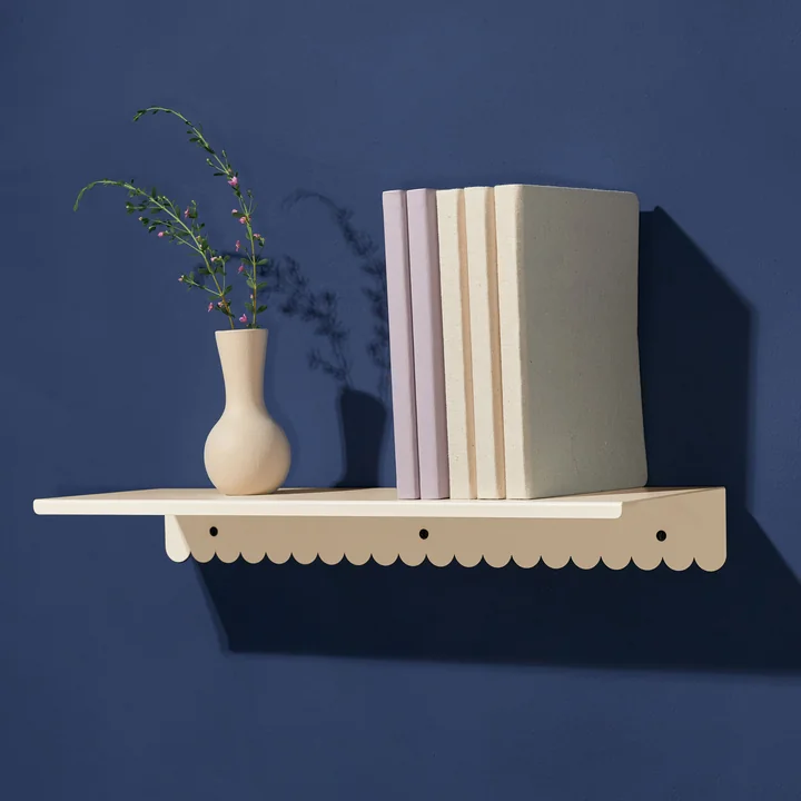Nobodinoz - Vibes Étagère murale, large, ivoire
