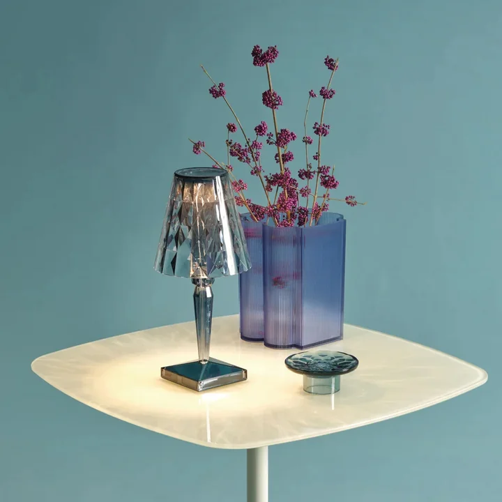 Kartell - Battery Lampe de table à accu H 30 cm, fumé