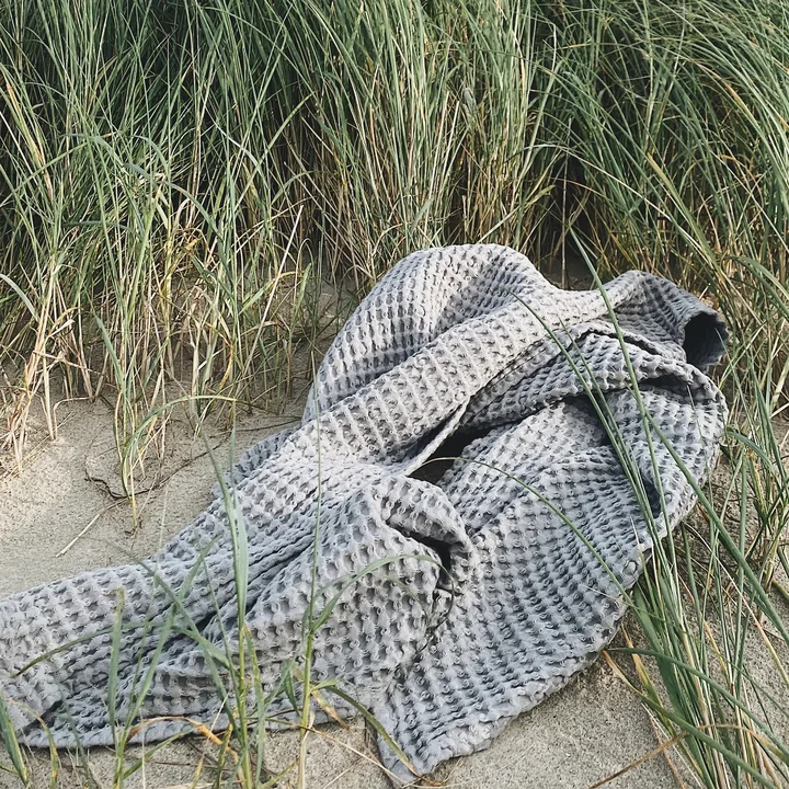 Le drap de bain à structure gaufrée de Humdakin, 70 x 135 cm, stone