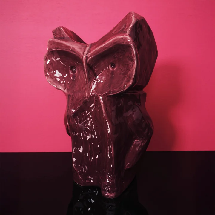 Serax - After Midnight Vase Owl L, aubergine