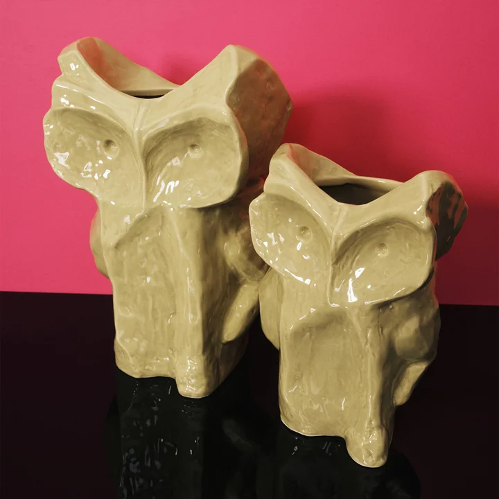 Serax - After Midnight Vase Owl S et L, jaune