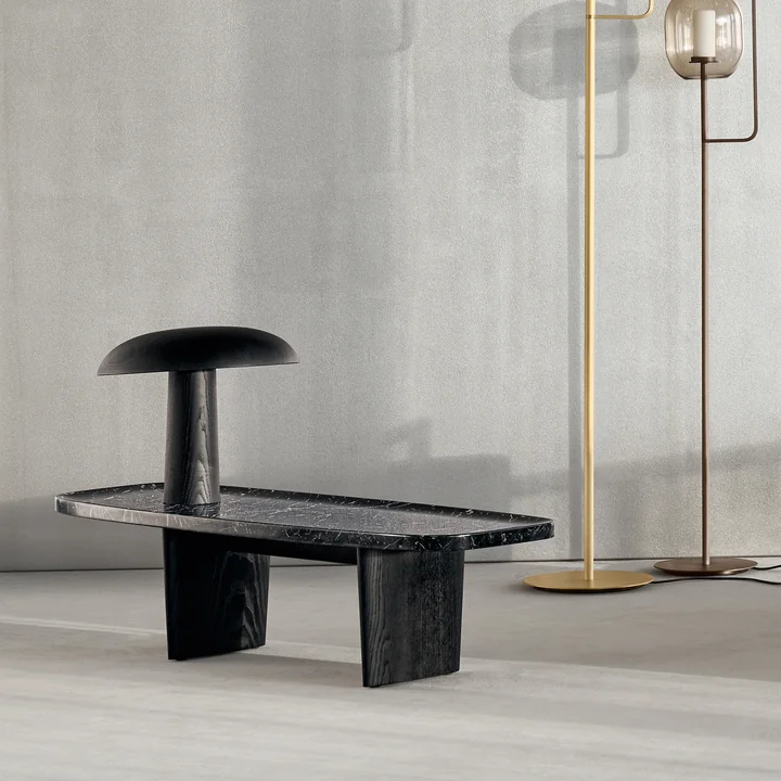 ClassiCon - Matéria table d'appoint, 110 x 39 cm, marbre Nero Marquina / noir
