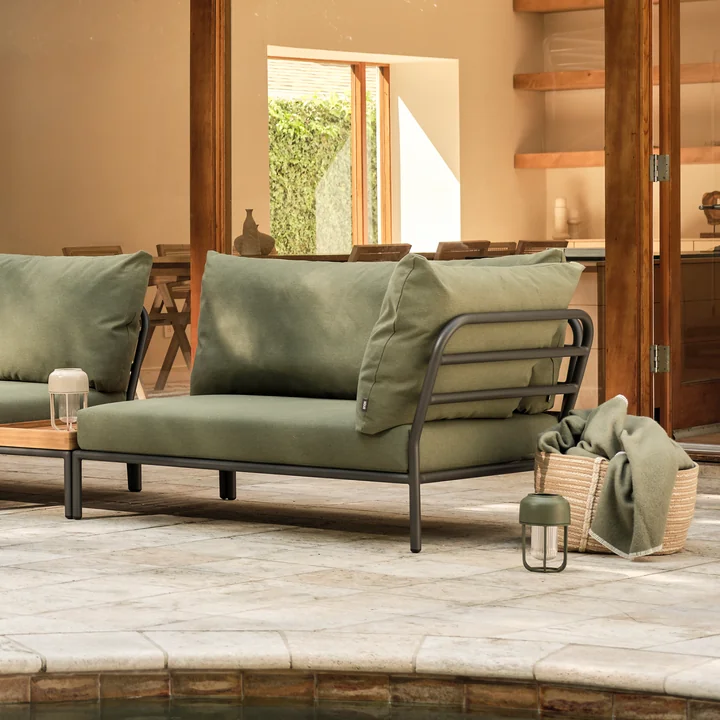 HOUE - Level 2 Canapé, droit, dark grey / leaf