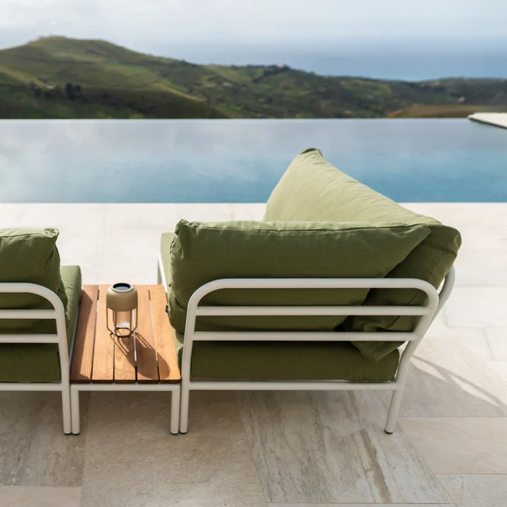 HOUE - Level 2 Canapé, droite, muted white / leaf