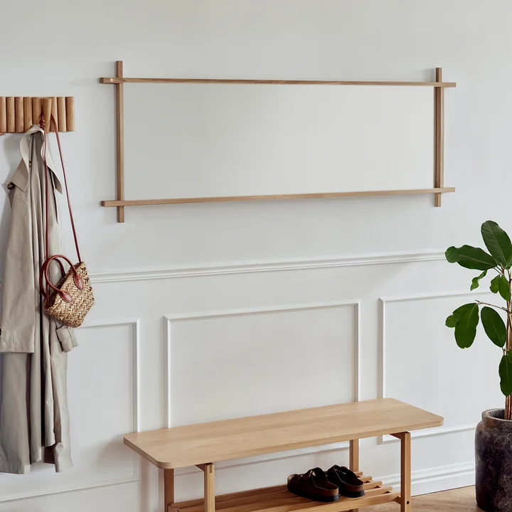 Andersen Furniture - Collect miroir mural, large, 60 x 160 cm, chêne