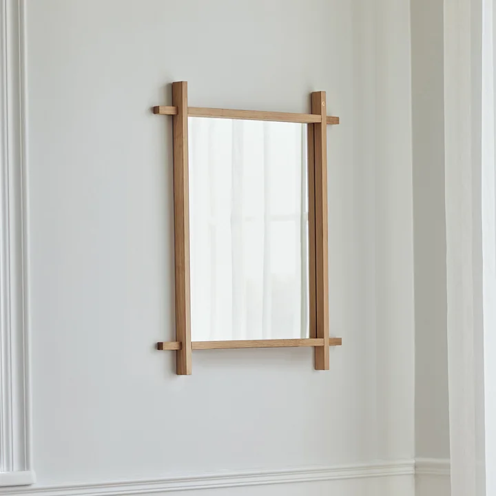 Andersen Furniture - Collect miroir mural, moyen, 64 x 74 cm, chêne
