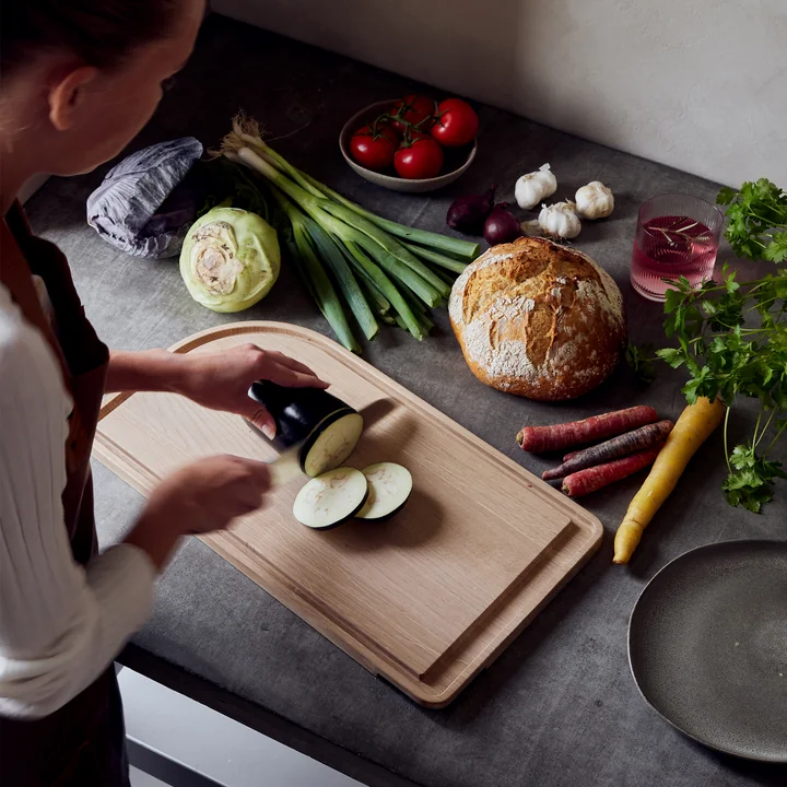 Andersen Furniture - Curve Planche à découper, large, 50 x 27 cm, chêne